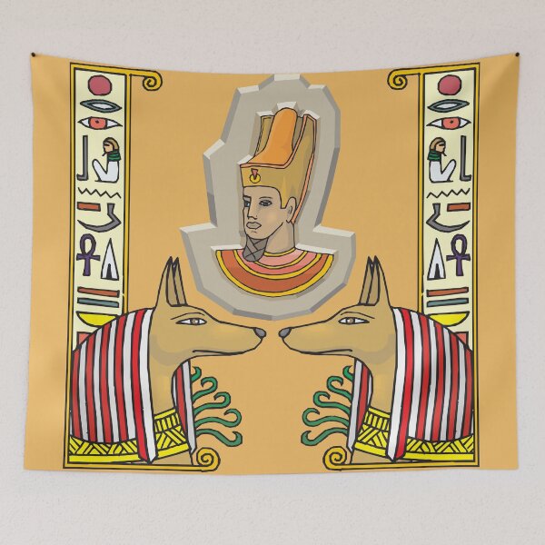 Item preview, Ancient Egypt Pharaoh and Relief with Gods designed and sold by ArtOfStars.