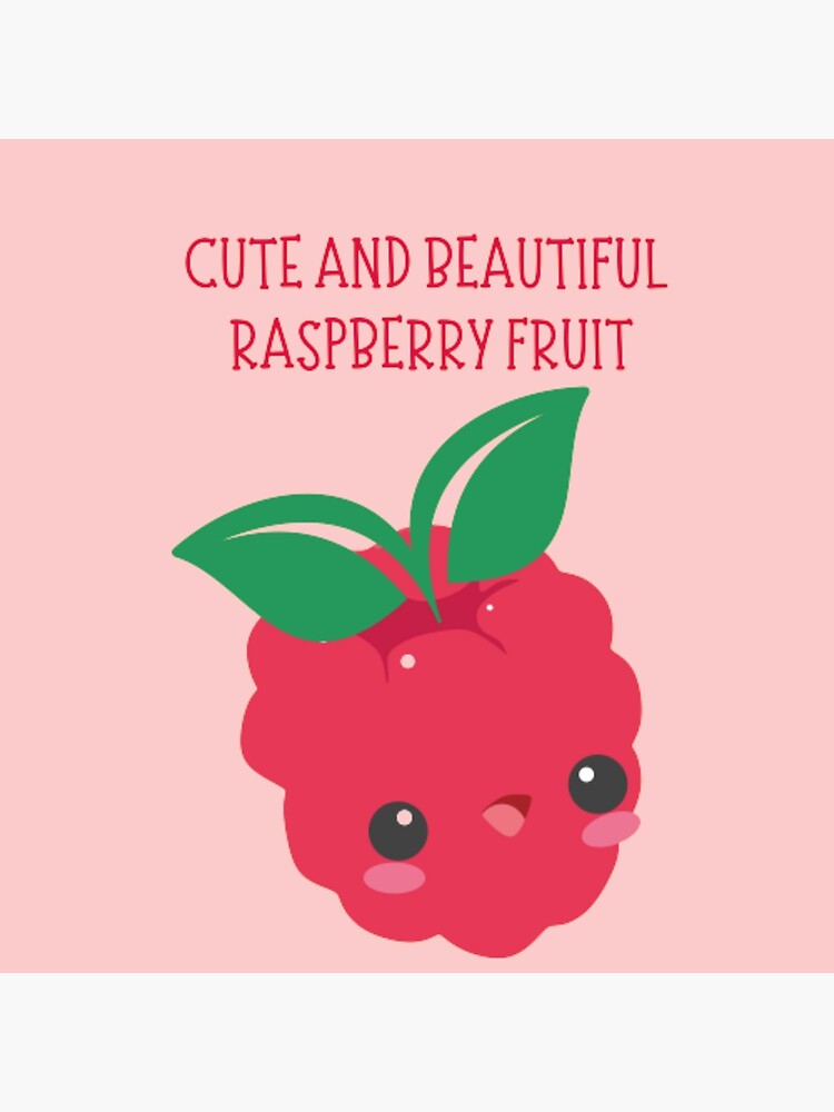"Cute and Beautiful Raspberry Fruit And Fruit Face" Poster for Sale by