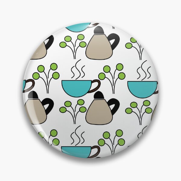 Item preview, Tea Time Teapot Tea Leaves Colorful Seamless Pattern  designed and sold by Nisha Prabhu.
