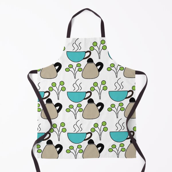 Item preview, Tea Time Teapot Tea Leaves Colorful Seamless Pattern designed and sold by Nisha Prabhu.
