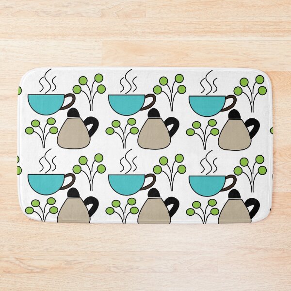 Item preview, Tea Time Teapot Tea Leaves Colorful Seamless Pattern  designed and sold by Nisha Prabhu.