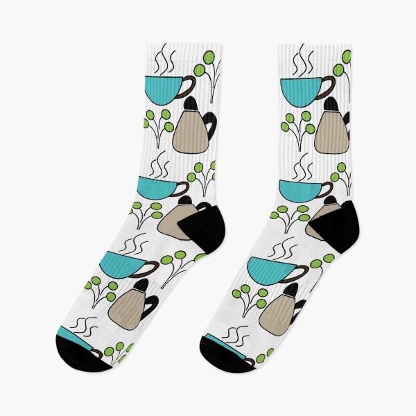 Item preview, Tea Time Teapot Tea Leaves Colorful Seamless Pattern  designed and sold by Nisha Prabhu.