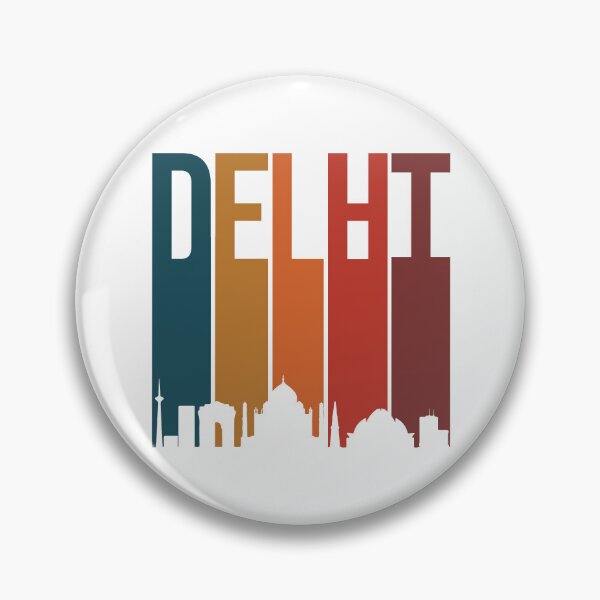 Item preview, Delhi skyline Indian city Hindi Desi Design designed and sold by alltheprints.