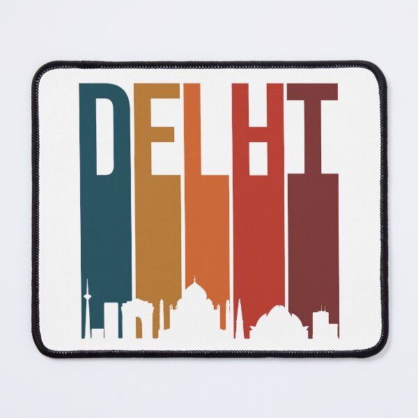 Item preview, Delhi skyline Indian city Hindi Desi Design designed and sold by alltheprints.