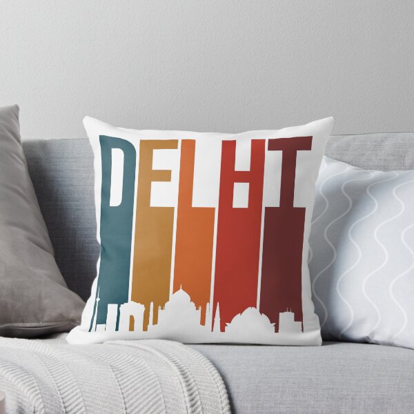 Item preview, Delhi skyline Indian city Hindi Desi Design designed and sold by alltheprints.