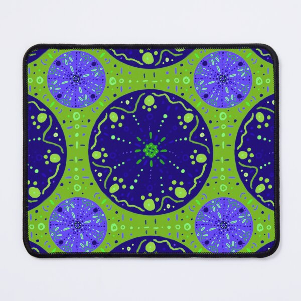 Item preview, Blue and Green Mandala designed and sold by LawsonFabrics.