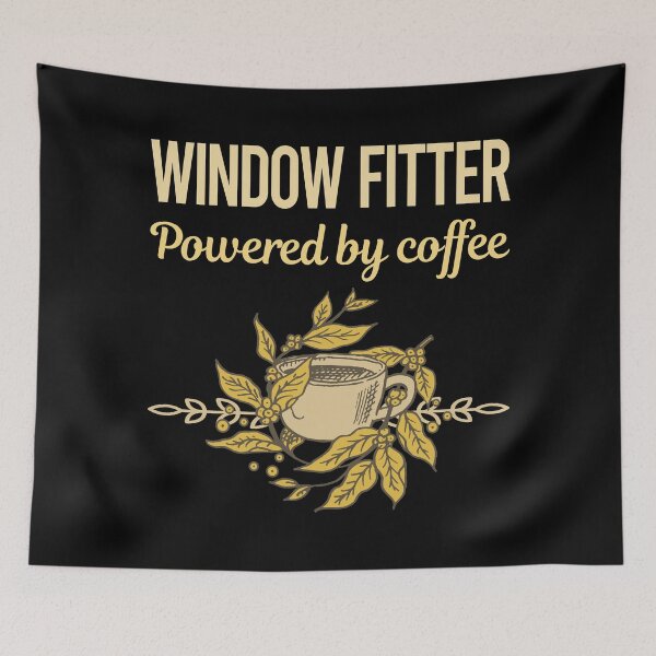 Item preview, Powered By Coffee Window Fitter designed and sold by toniabrendaom.