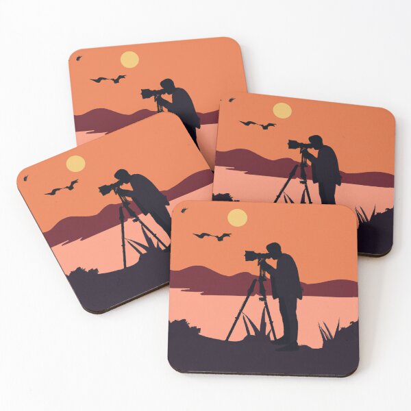 Item preview, Silhouette of a photographer standing with a beautiful landscape background designed and sold by Parag's Travel Shop.