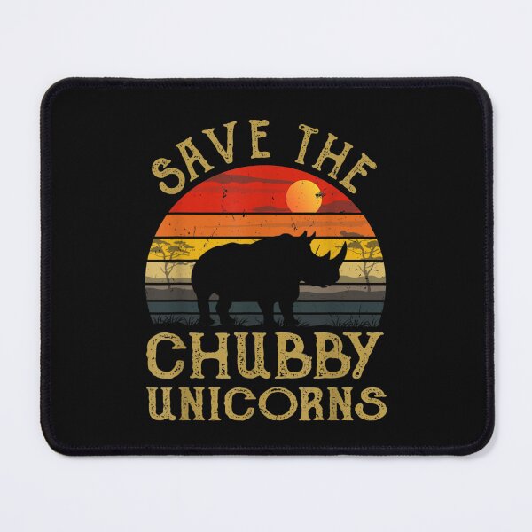 Item preview, Retro Save The Chubby Unicorn Save The Rhino designed and sold by Tawan426.