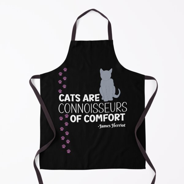 Item preview, cats are connoisseurs of comfort James Herriot quote designed and sold by EvergreenWhimsy.