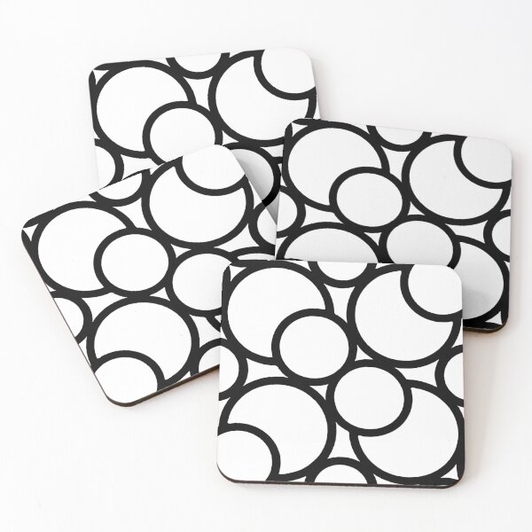 Item preview, Circle Pattern in black and white designed and sold by BelleundBeau.