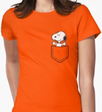 Pocket Snoopy Dog Women's Fitted T-Shirt