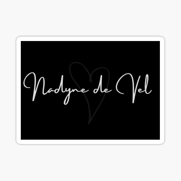 Nadyne de Vel (black logo) Sticker