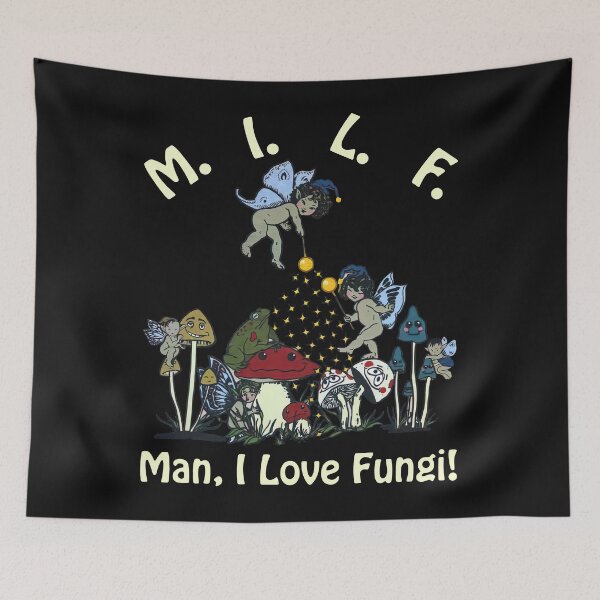 Item preview, M.I.L.F. Man I love Fungi Funny Foraging Mushroom Whisperer designed and sold by KuylerKnight.