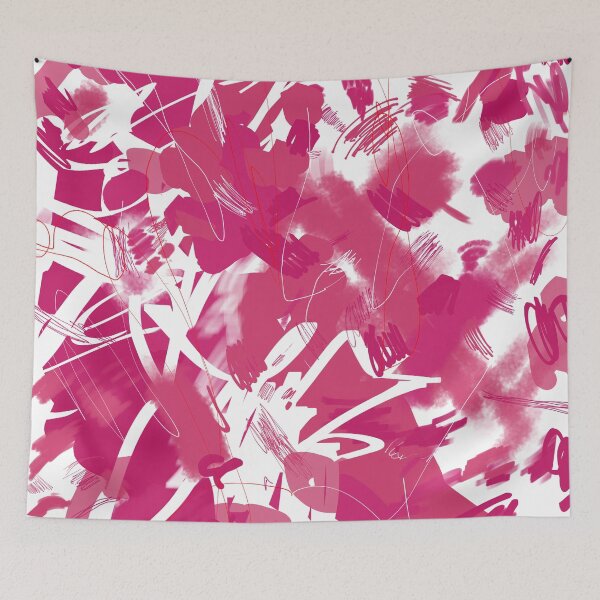 Item preview, Raspberry Sorbet Strokes with White Background designed and sold by KennyLucky.