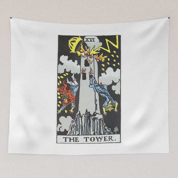 Item preview, The Tower Tarot Card Xvi Vintage designed and sold by DuyHerry.
