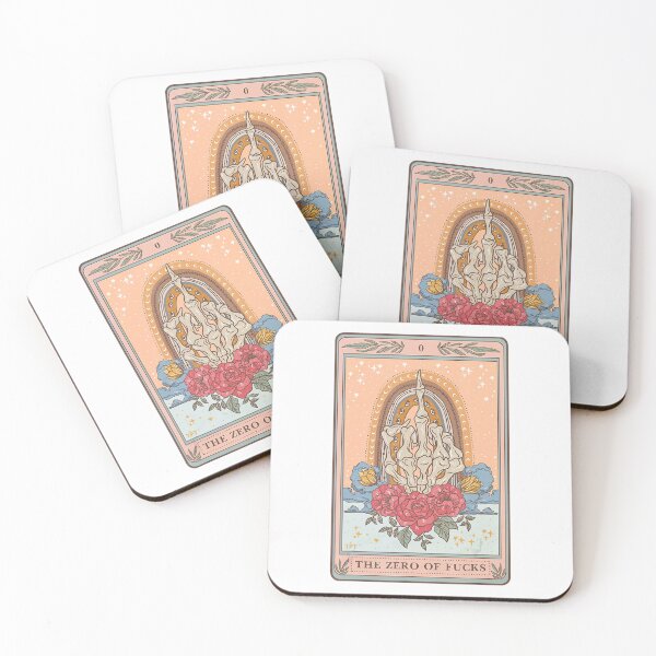 Item preview, The Zero Of Fucks Tarot Card Skeleton Swear Finger Tarot designed and sold by DuyHerry.