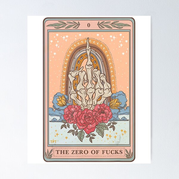 Aperçu de l'œuvre Le zéro des cartes de tarot de la baise Le squelette du doigt du juron créée et vendue par DuyHerry.