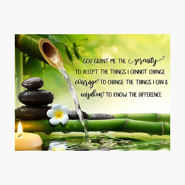Item preview, Serenity Prayer - Version 2 #14 Bible Verse Religious Christian Scripture Canvas Wall Art Hanging Framed Poster Picture Clock Decor designed and sold by EdgyChristians.