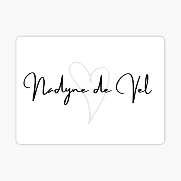 Nadyne de Vel (white logo) Sticker