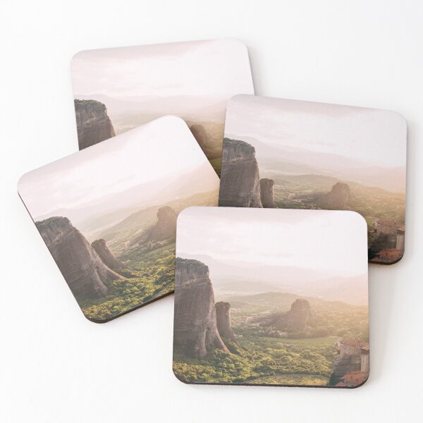 Artikelvorschau, Meteora Griechenland Sonnenuntergang Fotografie - Berglandschaft entworfen und verkauft von ppolecho.