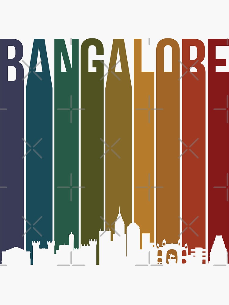 "Bangalore Bengaluru Indian City Desi Design" Sticker for Sale by