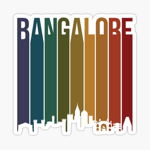 "Bangalore Bengaluru Indian City Desi Design" Sticker for Sale by