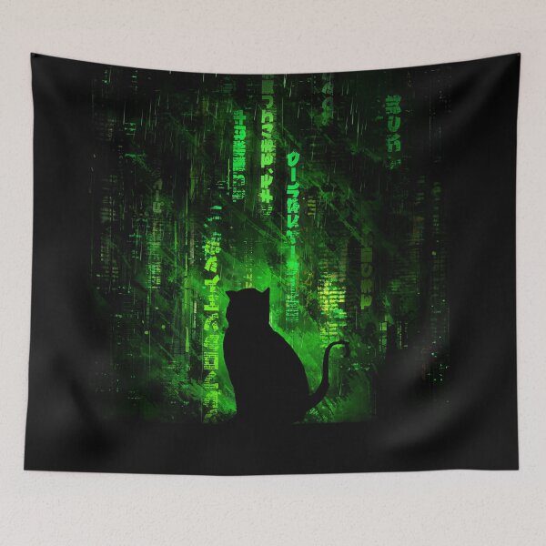 Item preview, Street Cat in Futuristic Neon Tokyo designed and sold by Area31Studios.