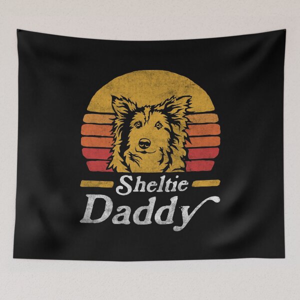 Item preview, Retro Vintage Shetland Sheepdog Daddy designed and sold by More Cute Dogs.
