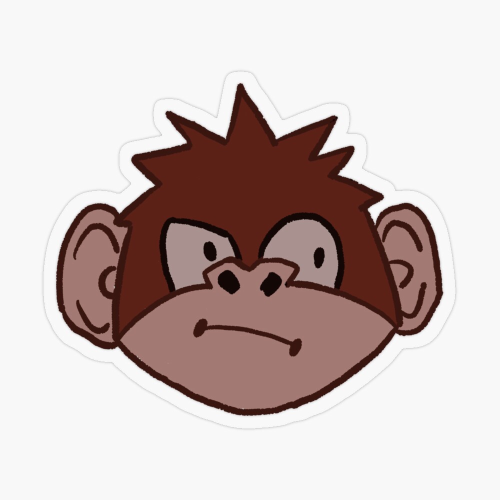 Side-Eye Monkey Sticker for Sale by Stephanie J