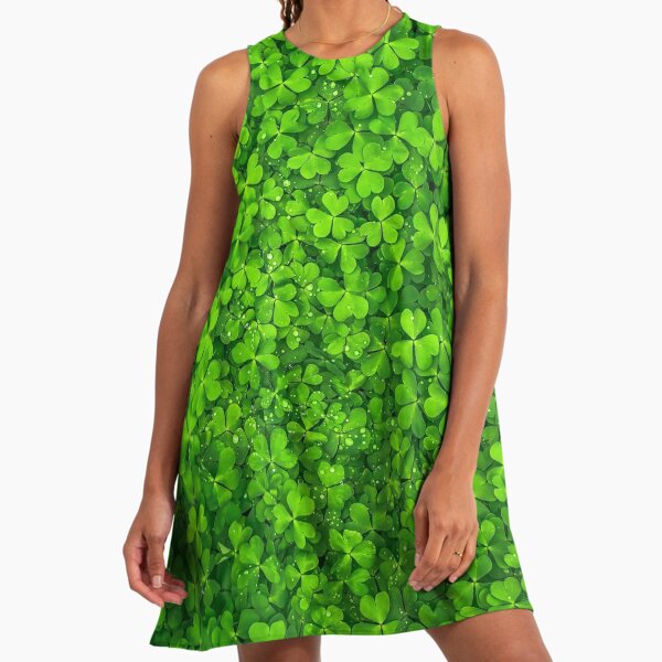 clover green dress Women's Aisling Sequin Clover Mini Dress in Green