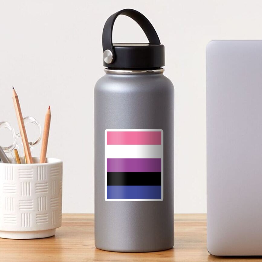 Genderfluid Flux Pride Flag Sticker For Sale By F Phantomart Redbubble 7765