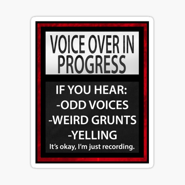 Item preview, Voice Over In Progress - Red Border designed and sold by Christopher Manalastas.