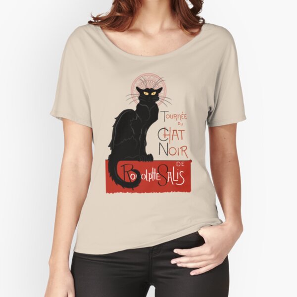 Le Chat Noir Poster Reproduction Relaxed Fit T-Shirt