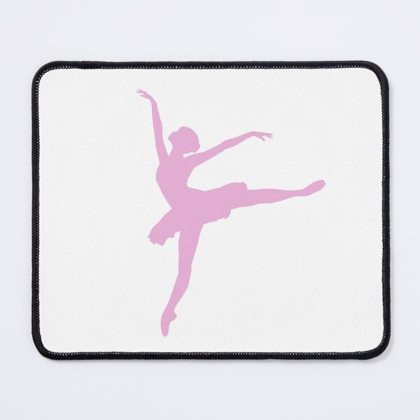 Item preview, Ballet dancer silhouette pattern in pink, girls room decor designed and sold by portrait4you.