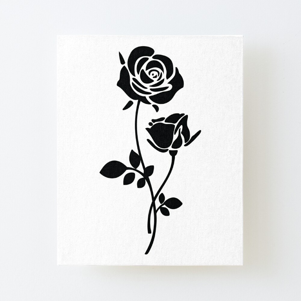 Simple Rose Silhouette | Art Board Print