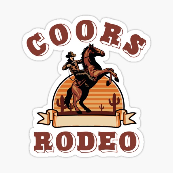 "Coors Banquet Rodeo Logo Distressed" Sticker for Sale by monicalfmahan