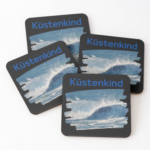 Item preview, Coastal Child, painting of wave power with lettering - sea is home designed and sold by Anke Franikowski.