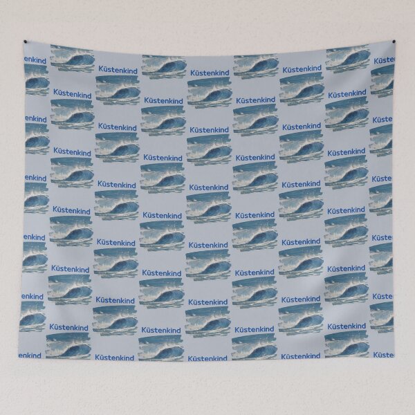 Item preview, Coastal Child 2, painting of the wave of power with lettering - sea is home designed and sold by Anke Franikowski.