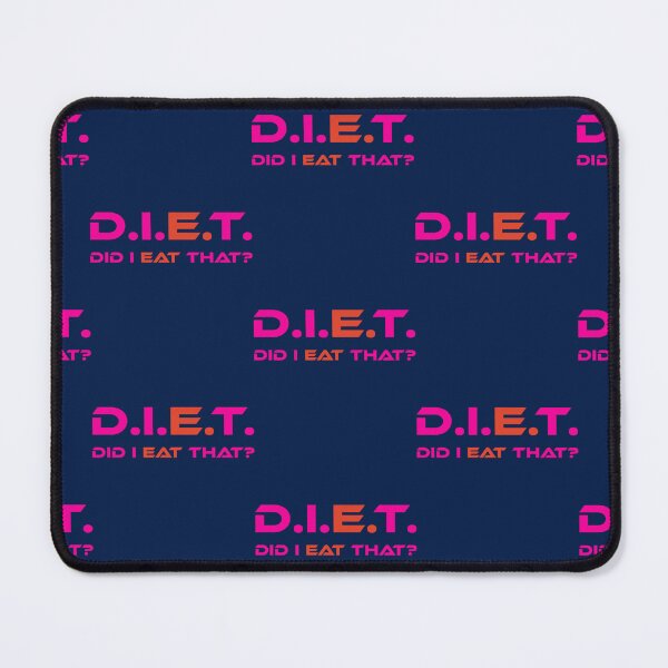Item preview, D.I.E.T. Did I Eat That (Pink, Red)   designed and sold by Shopunderr.