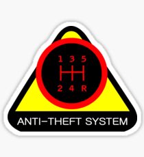Anti-Theft System (Pattern 1) (dark) Sticker