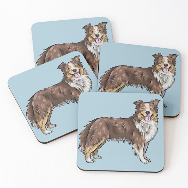 Item preview, Copy of Australian Shepherd Dog | Red tricolor | Cute Dog Art designed and sold by shirinsart.