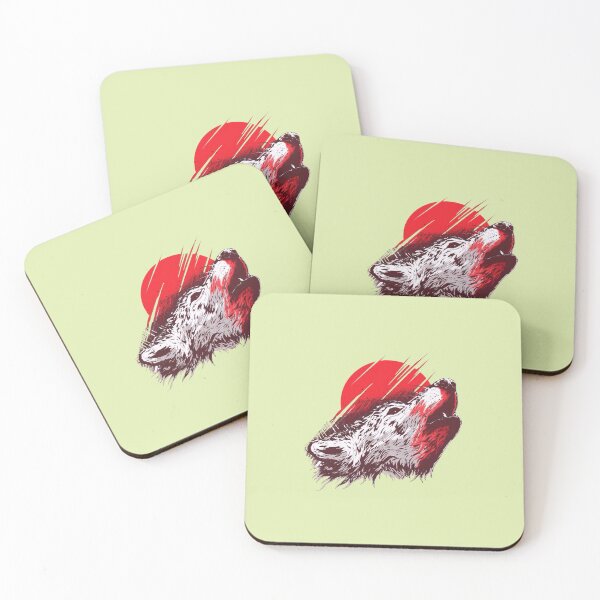 Item preview, wolf howls at the red moon designed and sold by si3iy.