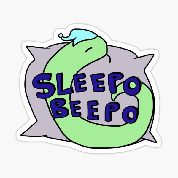 Sleepo Beepo - Tiny Snek Sticker Sticker