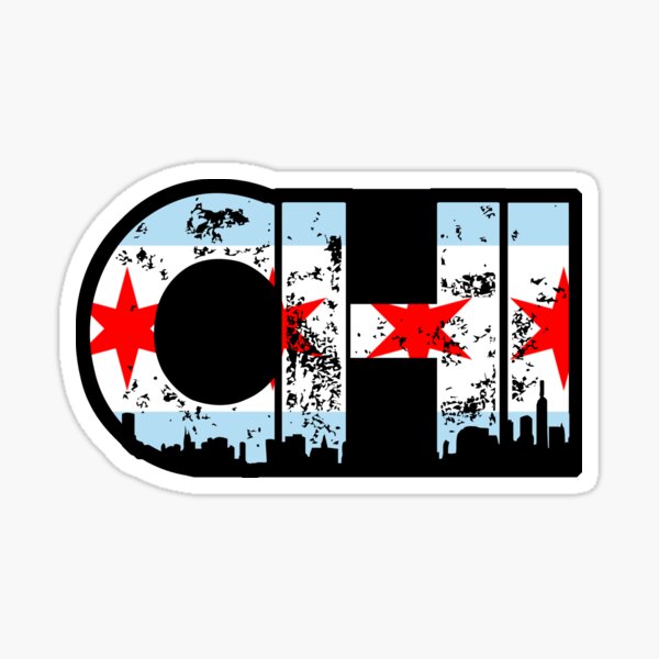 3) Chicago Cubs USA Waterproof Vinyl Stickers 3x3 Stars Stripes