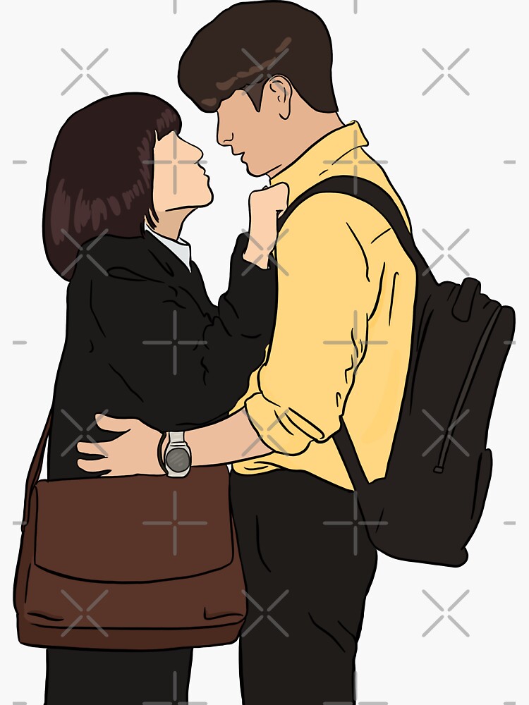 "Attorney Woo First Kiss" Sticker for Sale by artbytoshiandco Redbubble