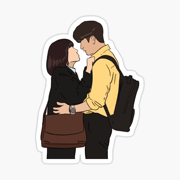 "Attorney Woo First Kiss" Sticker for Sale by artbytoshiandco Redbubble