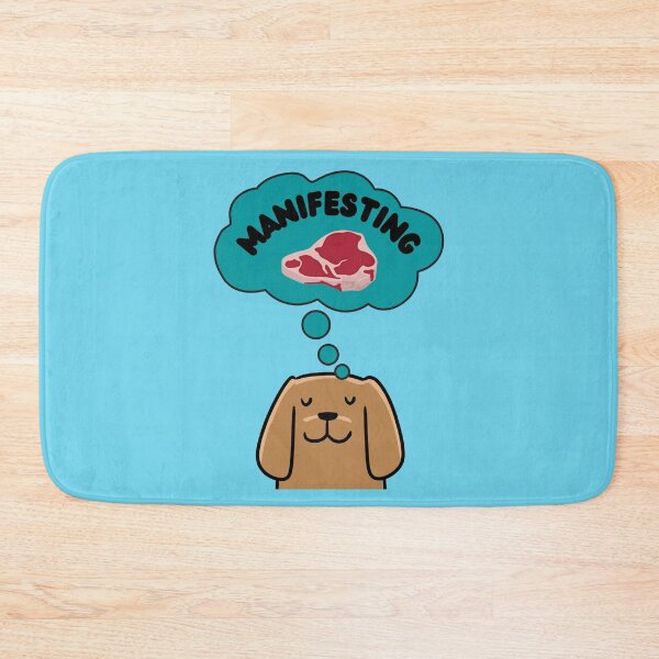 Item preview, Dog Manifesting Steak designed and sold by adlibmaria.