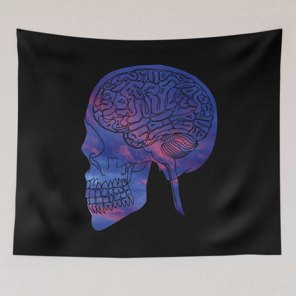 Item preview, Dark Red Blue Sky Brain Damage designed and sold by createVisions.