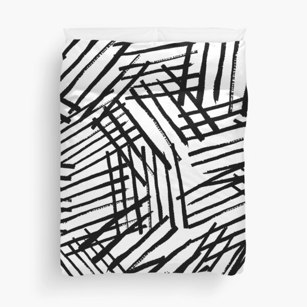 Abstract Pattern Cross Lines Duvet Cover